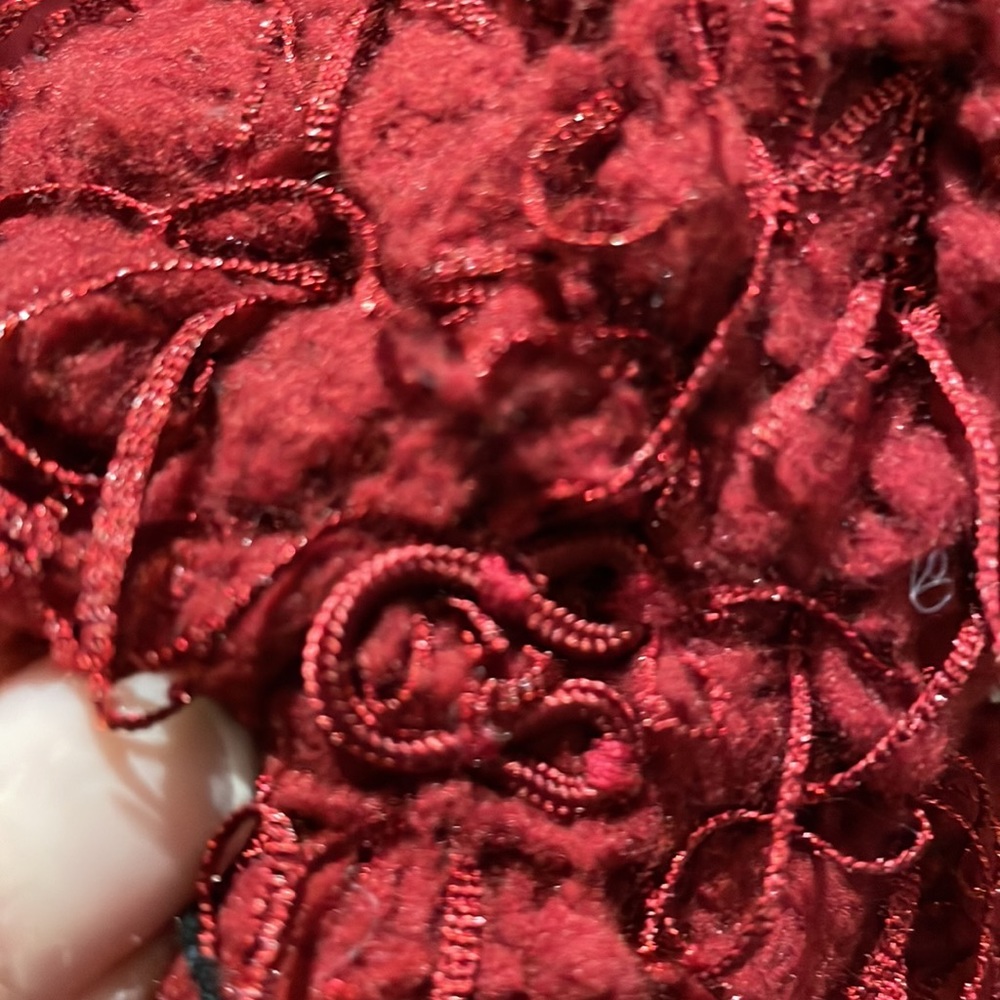 Laura’s CARTISE Adorable Red Teddy Jacket with hooks buttons. - Picture 6 of 9